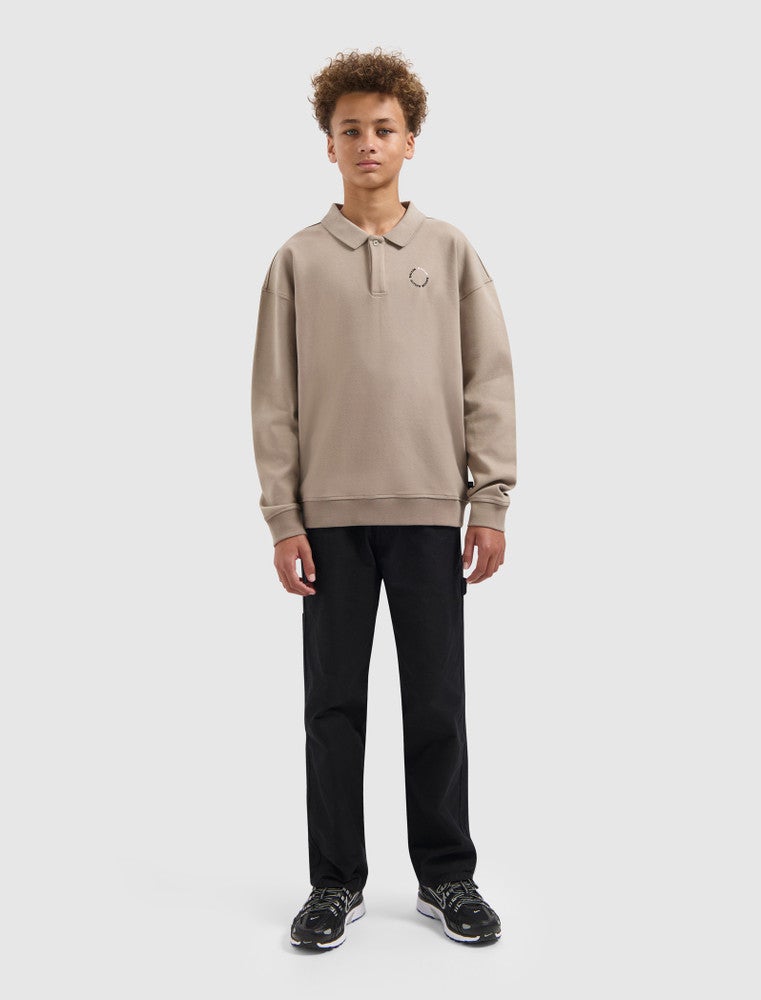 Junior Circle Logo Polo Sweater Bruin 1 Junior Circle Logo Polo Sweater Bruin 1