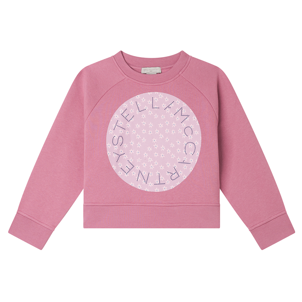 Sweatshirt Flowers Logo Disc Roze Sweatshirt Flowers Logo Disc Roze