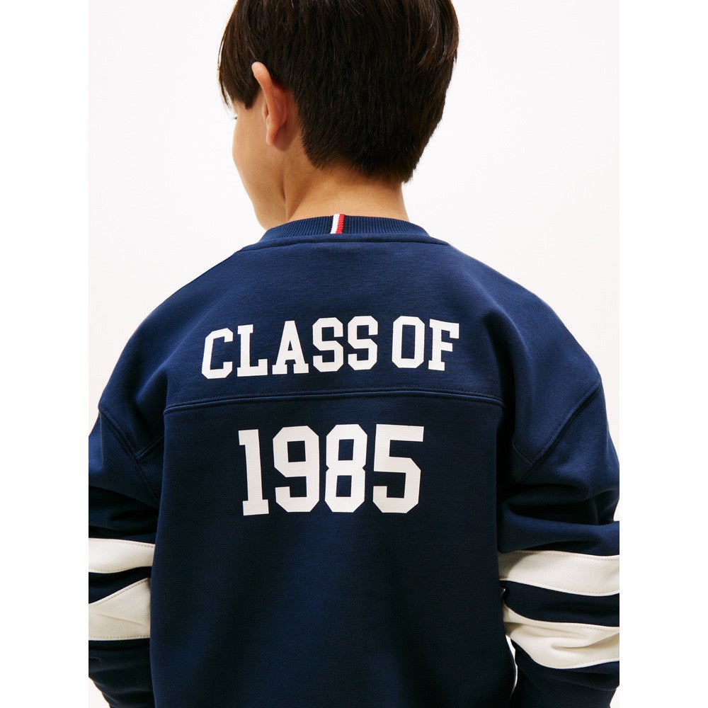 Varsity Colourblock Sweater Donker Blauw Varsity Colourblock Sweater Donker Blauw