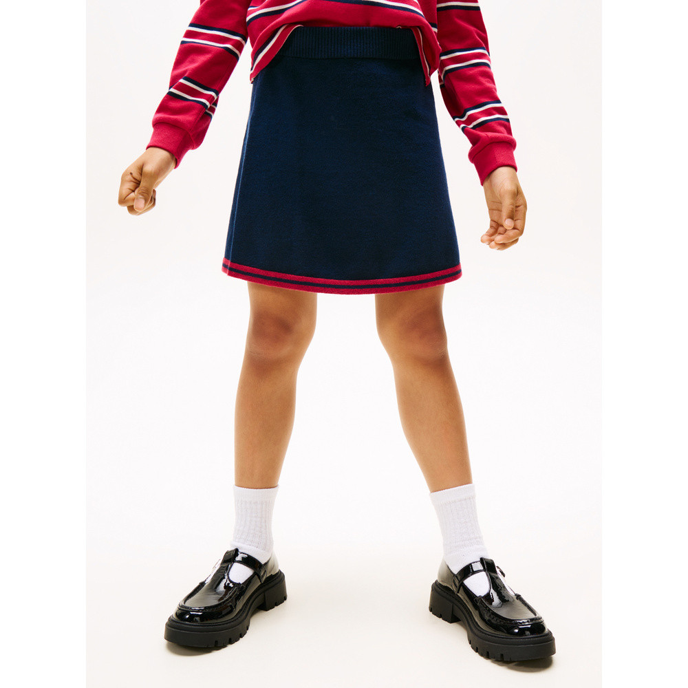 Varsity Knitted Skirt Donker Blauw Varsity Knitted Skirt Donker Blauw