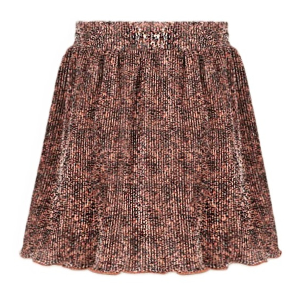 Nele AOP Leopard Plissee Skirt Multi Nele AOP Leopard Plissee Skirt Multi