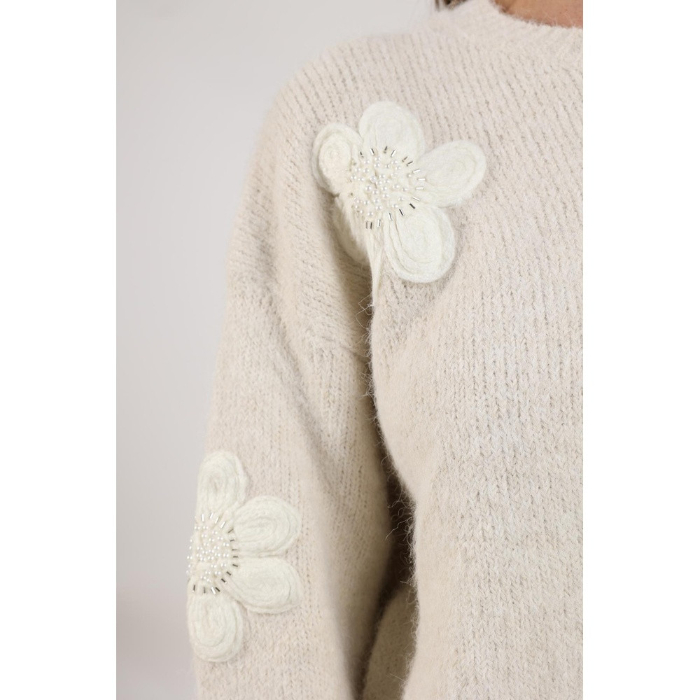 Chiaca Pullover Flower Off White Chiaca Pullover Flower Off White