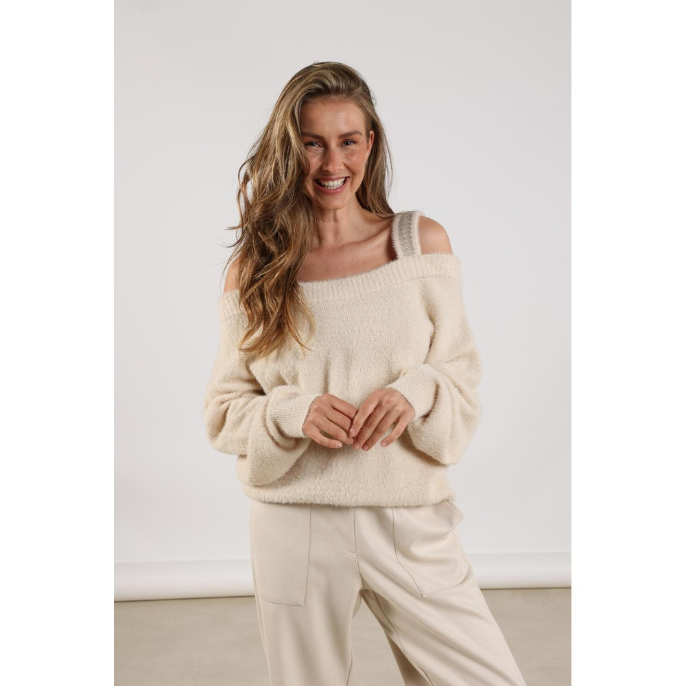 Praag Pullover Lurex Zand Praag Pullover Lurex Zand