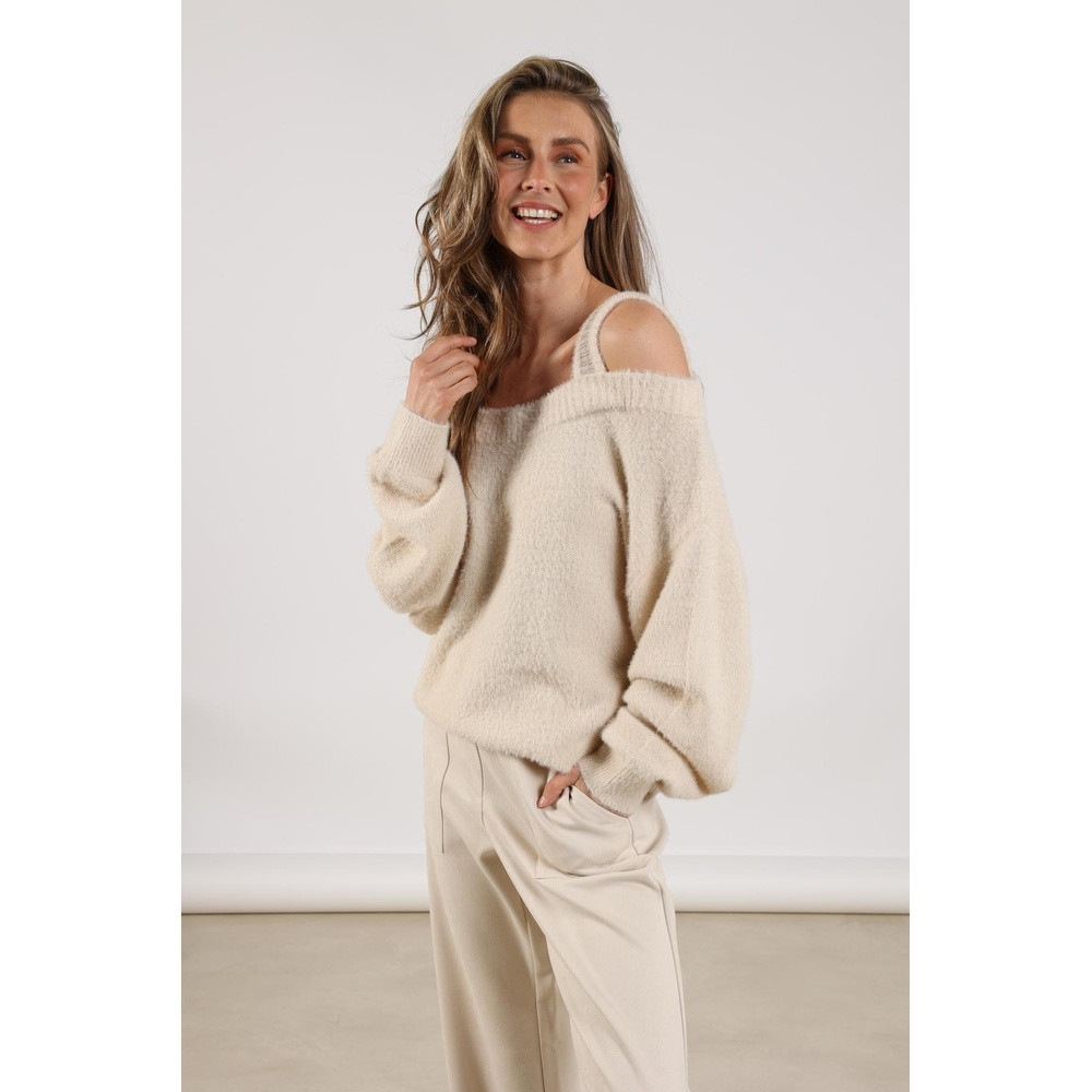 Praag Pullover Lurex Zand Praag Pullover Lurex Zand