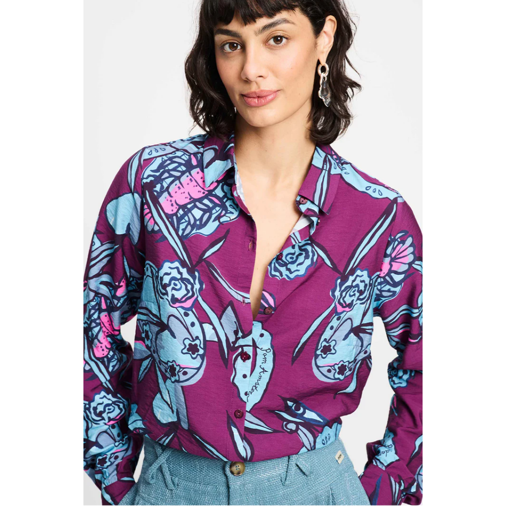 BLOUSE - Mila Mystic Dinner Paars BLOUSE - Mila Mystic Dinner Paars
