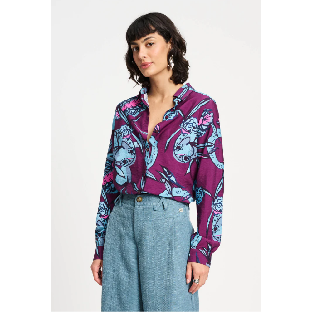 BLOUSE - Mila Mystic Dinner Paars BLOUSE - Mila Mystic Dinner Paars
