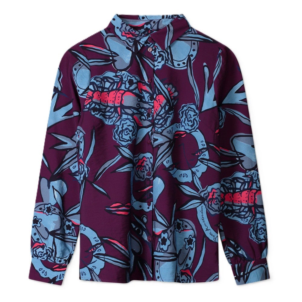 BLOUSE - Mila Mystic Dinner Paars BLOUSE - Mila Mystic Dinner Paars