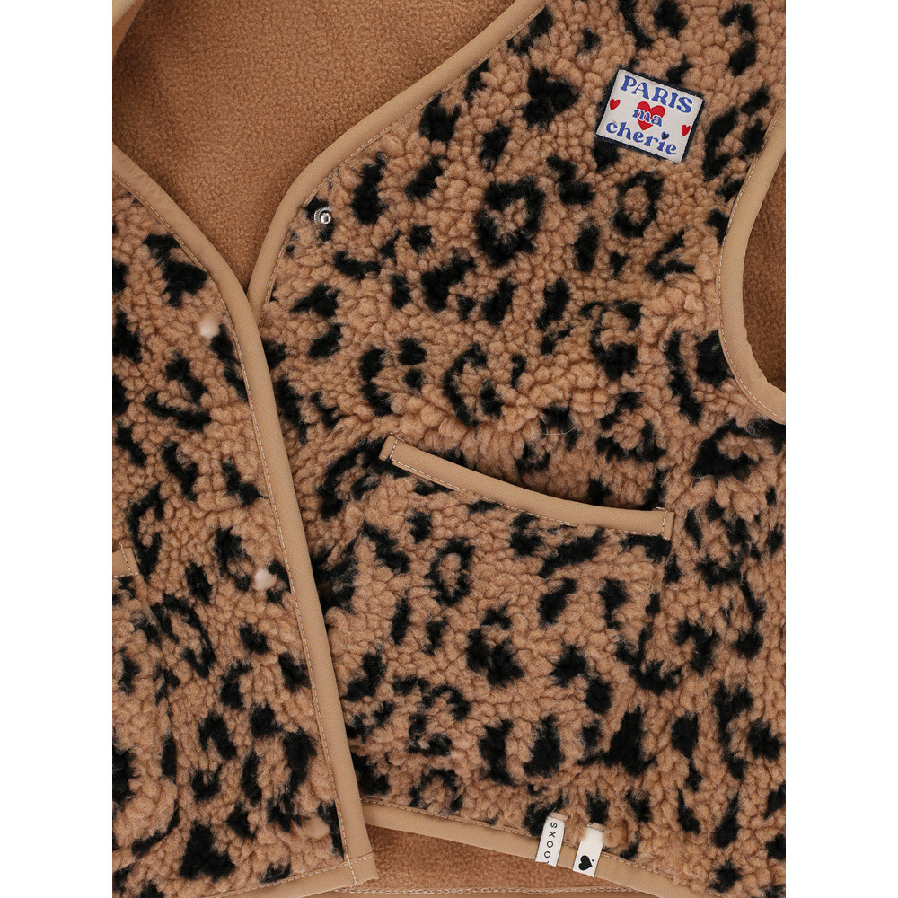 Little leopard gilet Bruin 1 Little leopard gilet Bruin 1