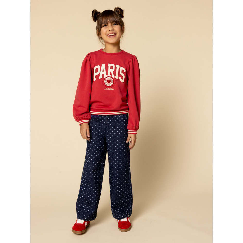 Little heart denim wide leg pants Blauw Little heart denim wide leg pants Blauw