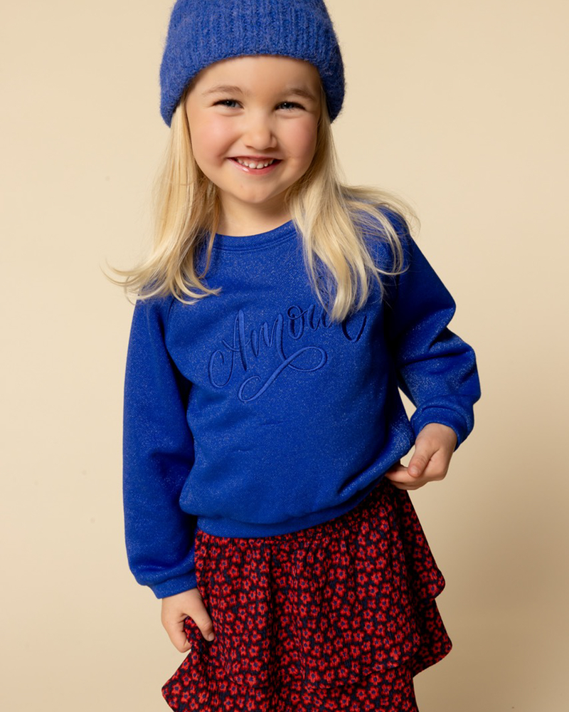 Little lurex sweater Amour Blauw Little lurex sweater Amour Blauw