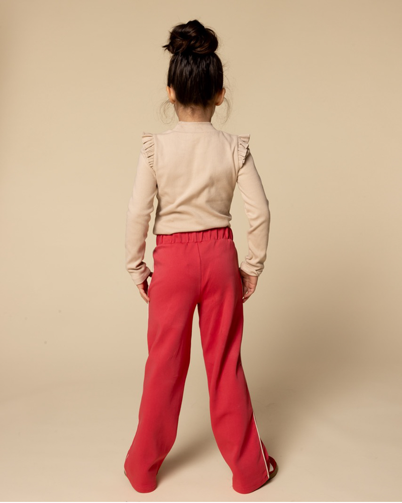 Little sweat pants piping Rood Little sweat pants piping Rood