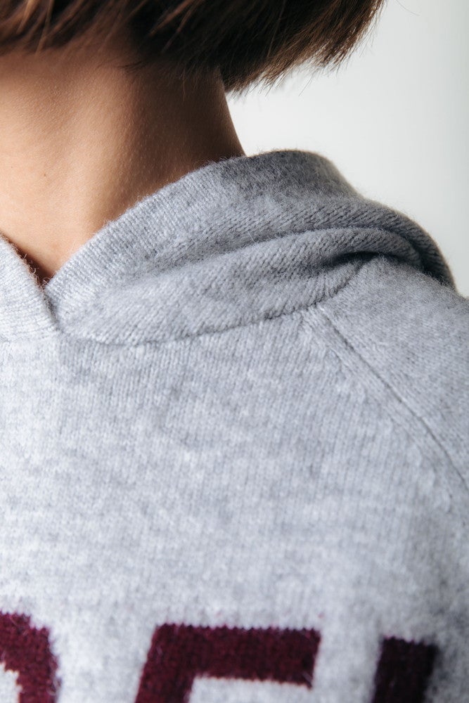 Knit Hoodie Rebel Grijs Knit Hoodie Rebel Grijs