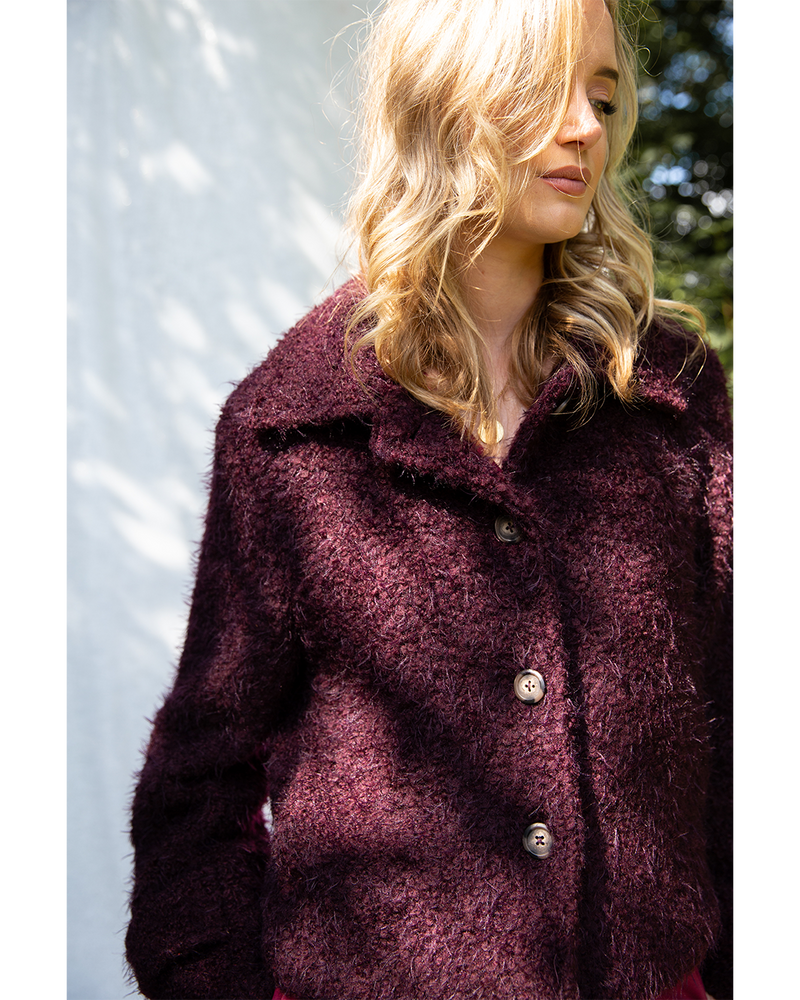 Senna Fancy Teddy Jacket Bordeaux Senna Fancy Teddy Jacket Bordeaux