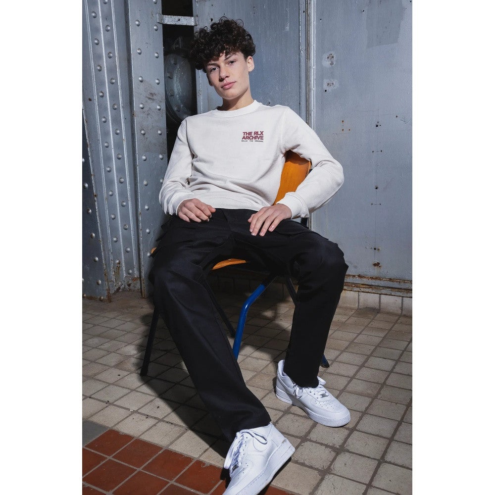 Sweater Chest and Backprint Grijs Sweater Chest and Backprint Grijs