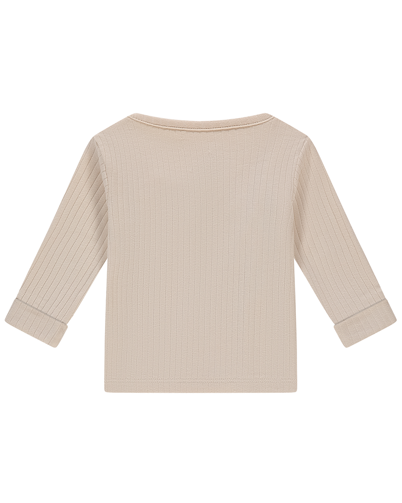 baby t-shirt long sleeve overslag buttons snow Off White baby t-shirt long sleeve overslag buttons snow Off White