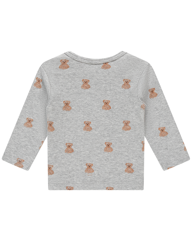 baby t-shirt long sleeve teddybear Grijs baby t-shirt long sleeve teddybear Grijs