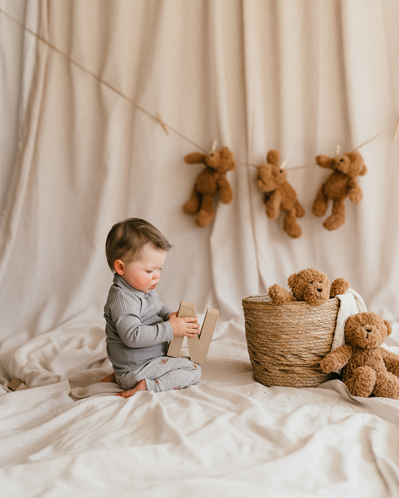 baby pants teddybear Grijs baby pants teddybear Grijs