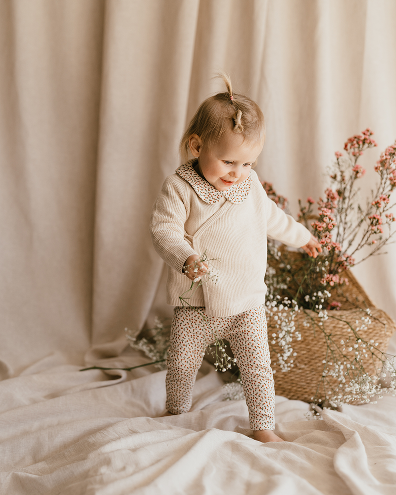 baby cardigan overslag bowtie autumn Off White baby cardigan overslag bowtie autumn Off White