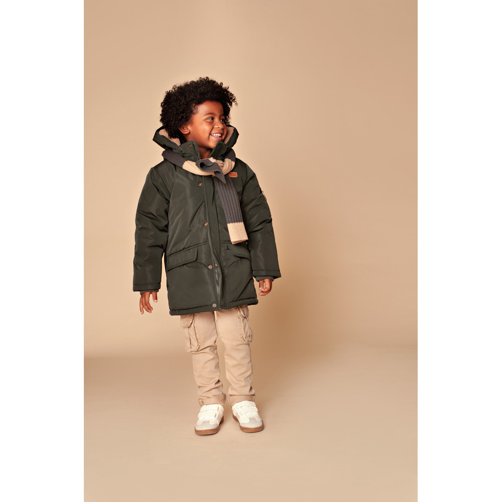boys winter parka teddy hood Groen boys winter parka teddy hood Groen
