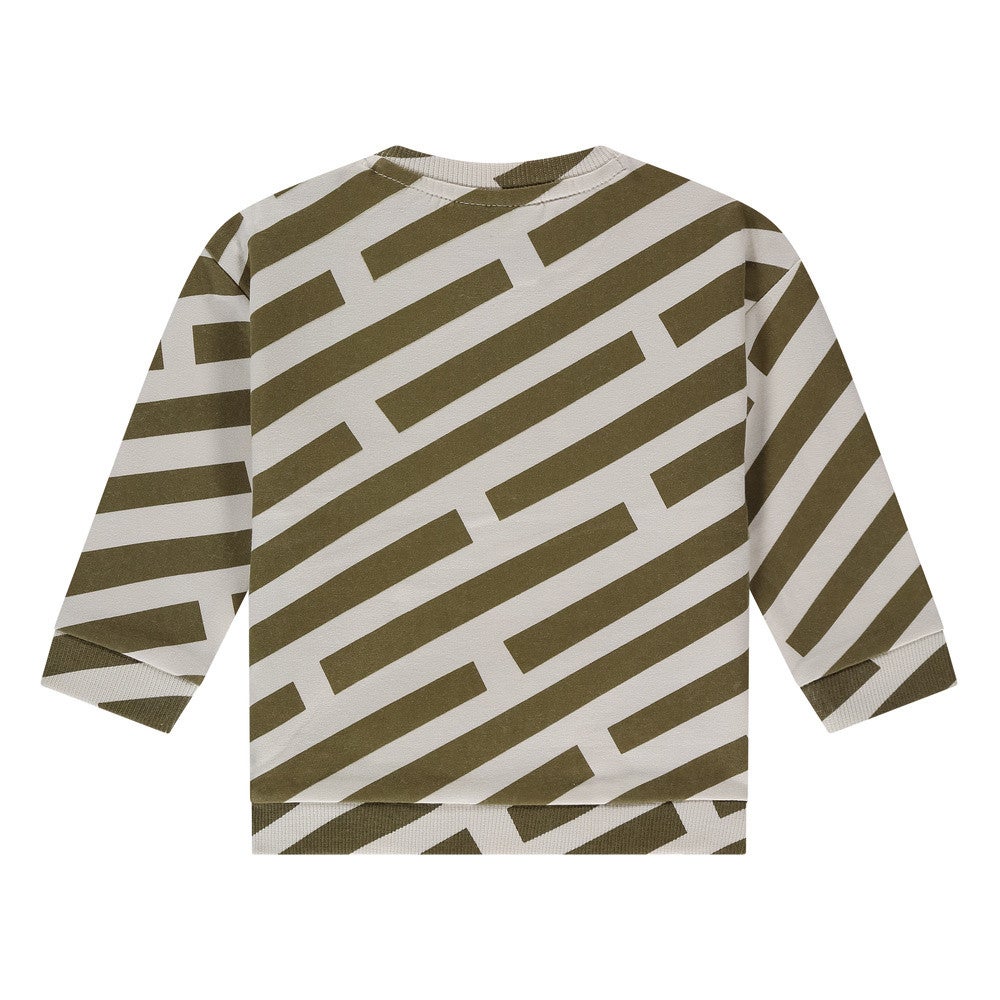 baby boys sweatshirt diagonal sloth theme Army baby boys sweatshirt diagonal sloth theme Army