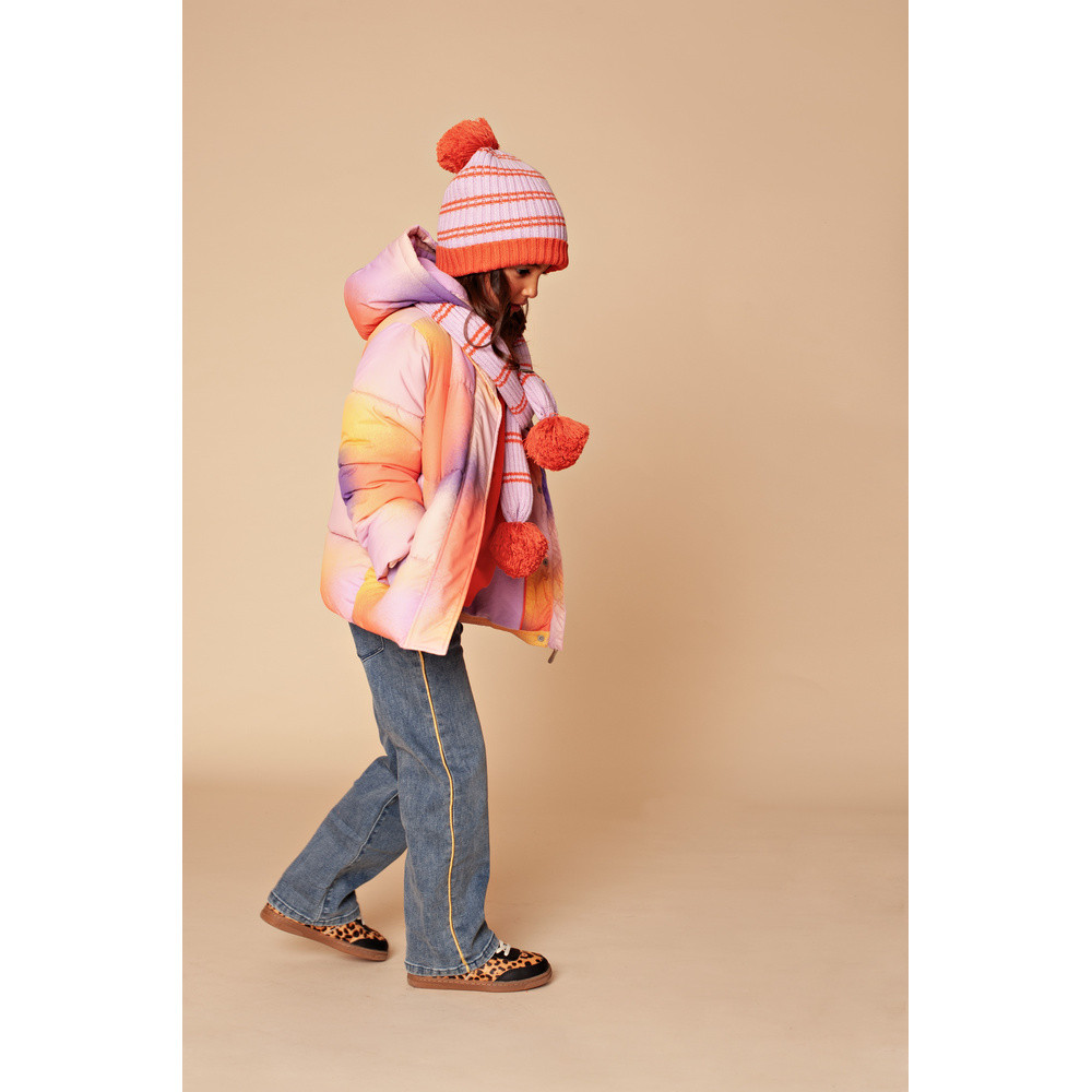 girls denim wide leg leopard lurex piping Blauw girls denim wide leg leopard lurex piping Blauw