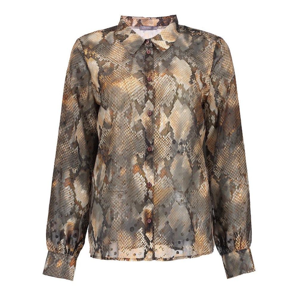 Blouse Slangenprint Grijs Blouse Slangenprint Grijs