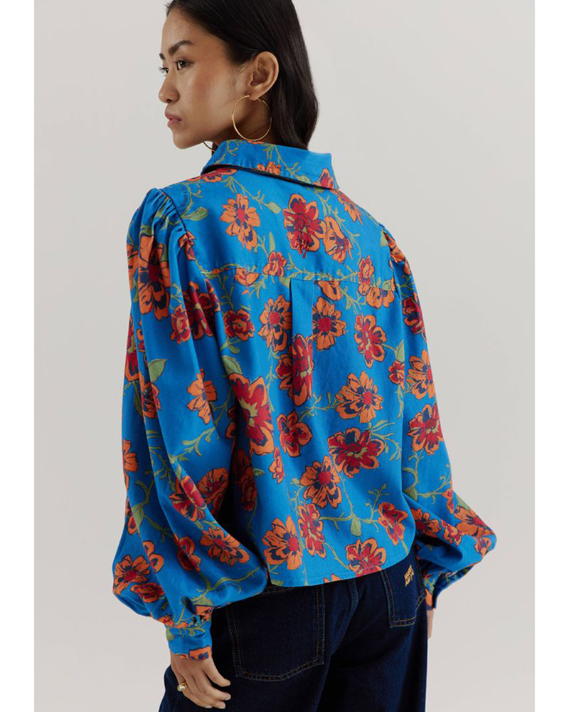 HOLLY-LS Blouse Blauw HOLLY-LS Blouse Blauw