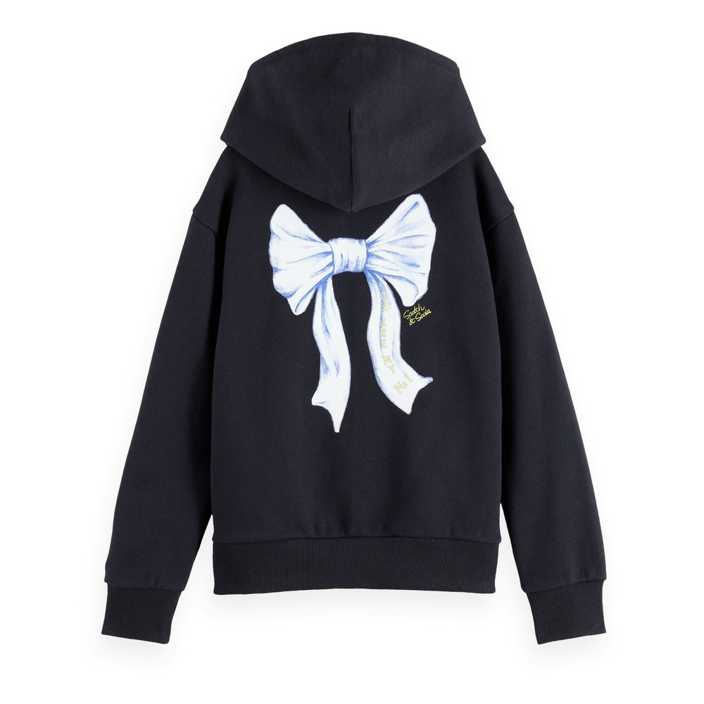 Relaxed-fit hoodie with back artwork bow Zwart 1 Relaxed-fit hoodie with back artwork bow Zwart 1