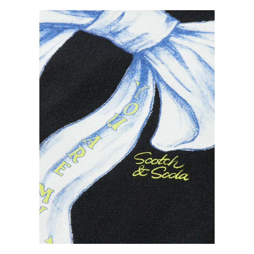 Relaxed-fit hoodie with back artwork bow Zwart 1 Relaxed-fit hoodie with back artwork bow Zwart 1