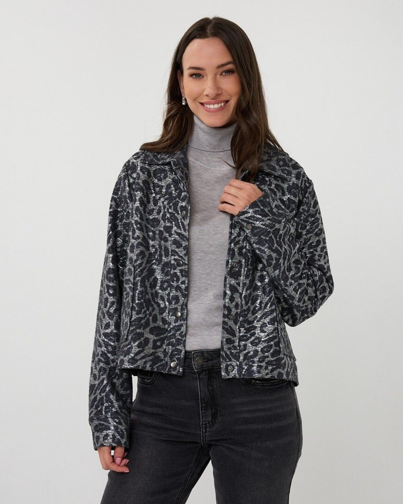 Jacket Leopard Grijs Jacket Leopard Grijs
