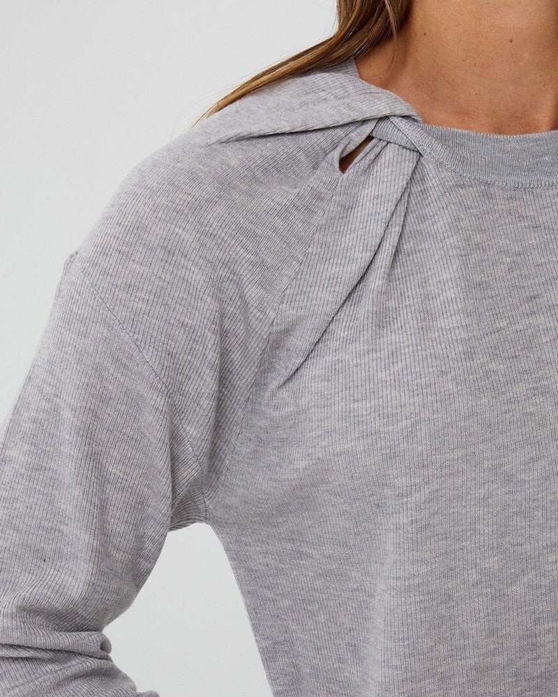 Sweater l/slve twist Grijs Sweater l/slve twist Grijs