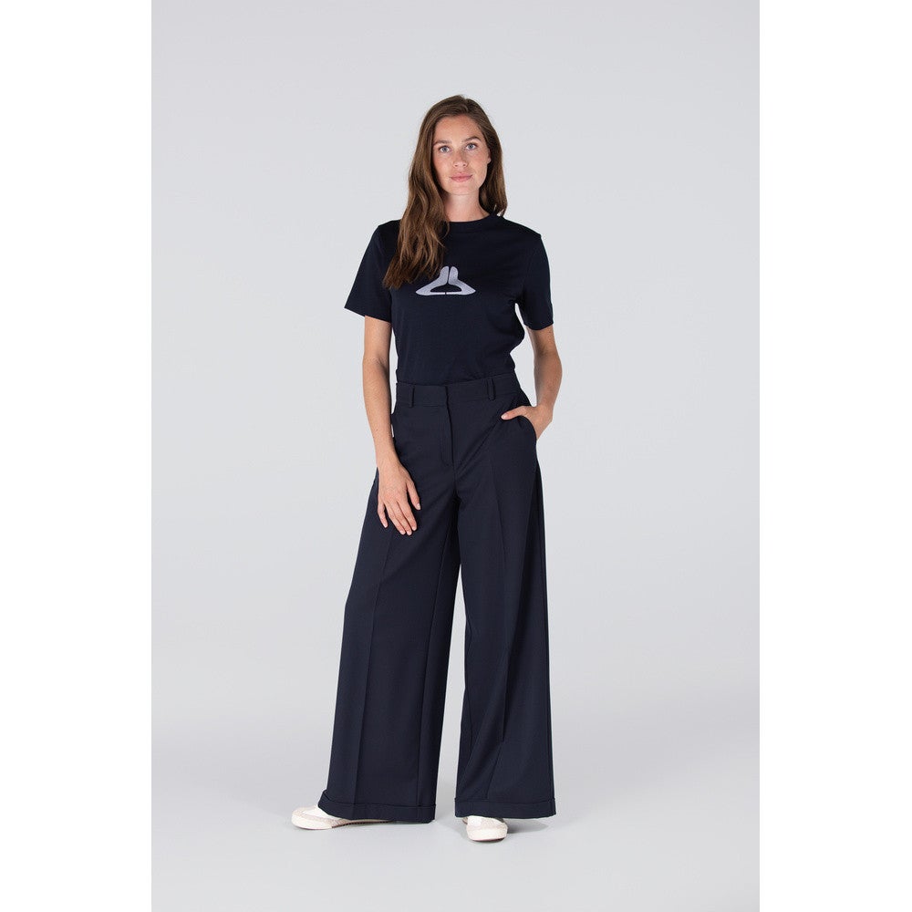 LOLA SHIRT CO 140 short sleeve pumps print Blauw LOLA SHIRT CO 140 short sleeve pumps print Blauw