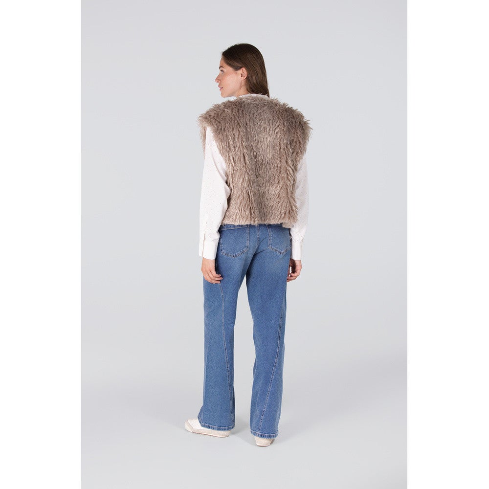 DALI GILET FF 276 fake fur Beige DALI GILET FF 276 fake fur Beige