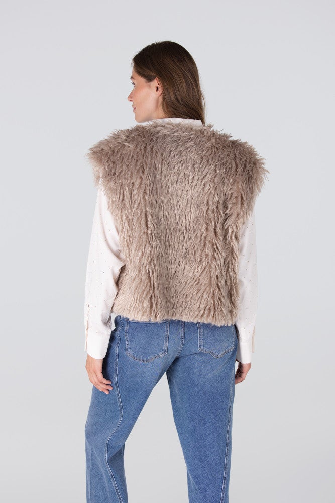 DALI GILET FF 276 fake fur Beige DALI GILET FF 276 fake fur Beige
