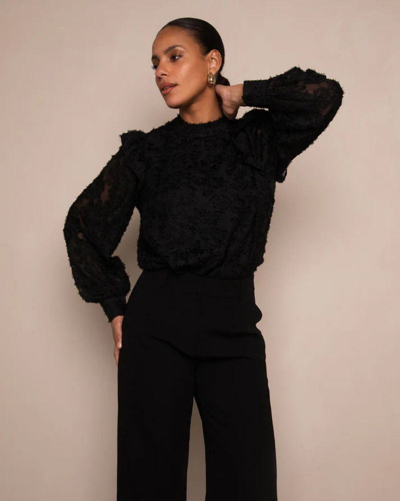 Blouse Bambie Zwart 1 Blouse Bambie Zwart 1