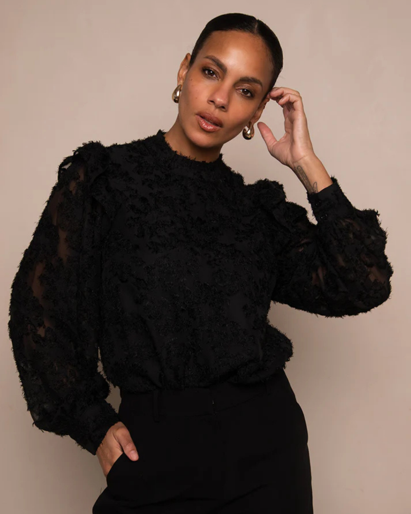 Blouse Bambie Zwart 1 Blouse Bambie Zwart 1