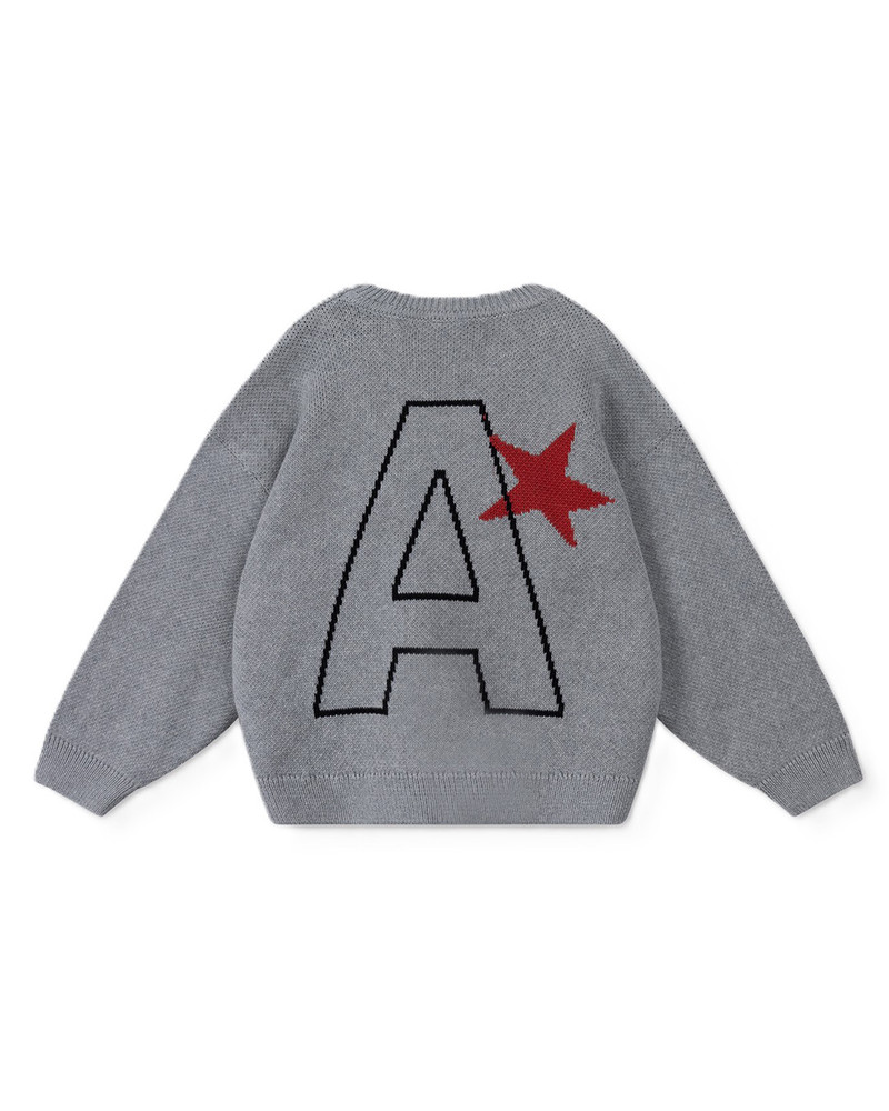 kids knitted jacquard pullover Grijs kids knitted jacquard pullover Grijs