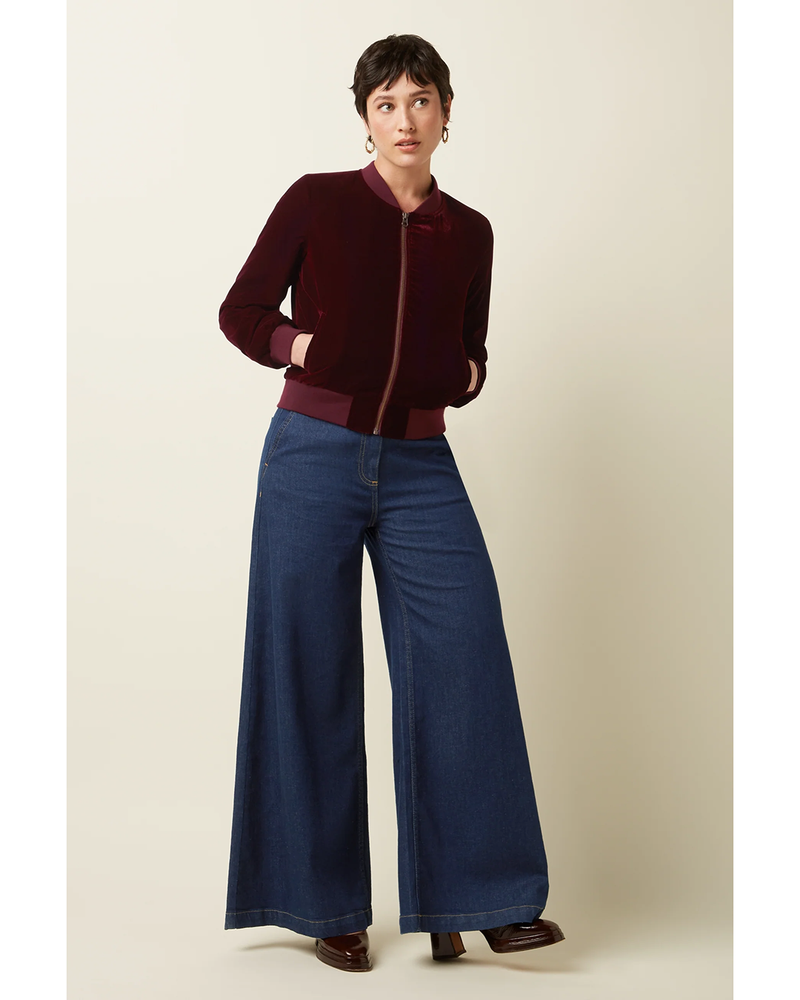 Bessie Jacket Gamine Velvet Rood Bessie Jacket Gamine Velvet Rood