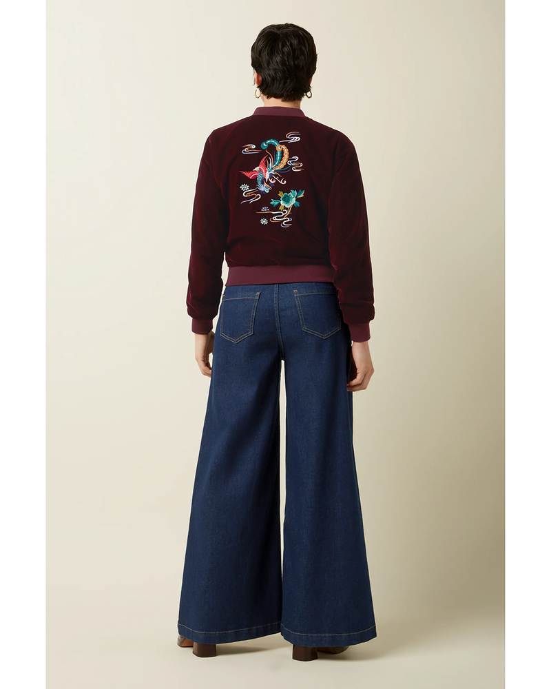 Bessie Jacket Gamine Velvet Rood Bessie Jacket Gamine Velvet Rood