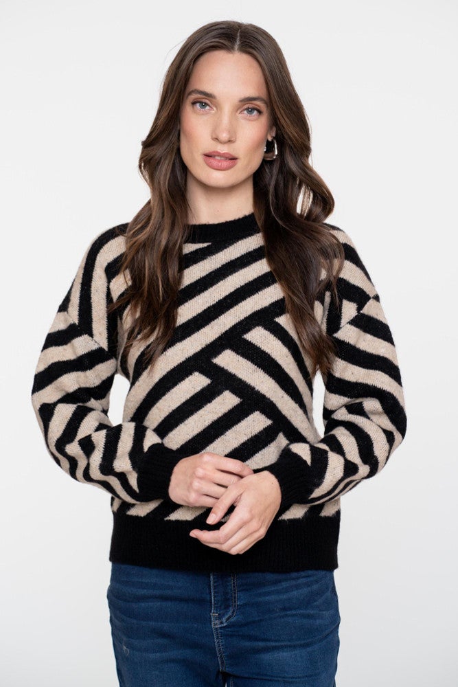 Pullover stripes Zand Pullover stripes Zand