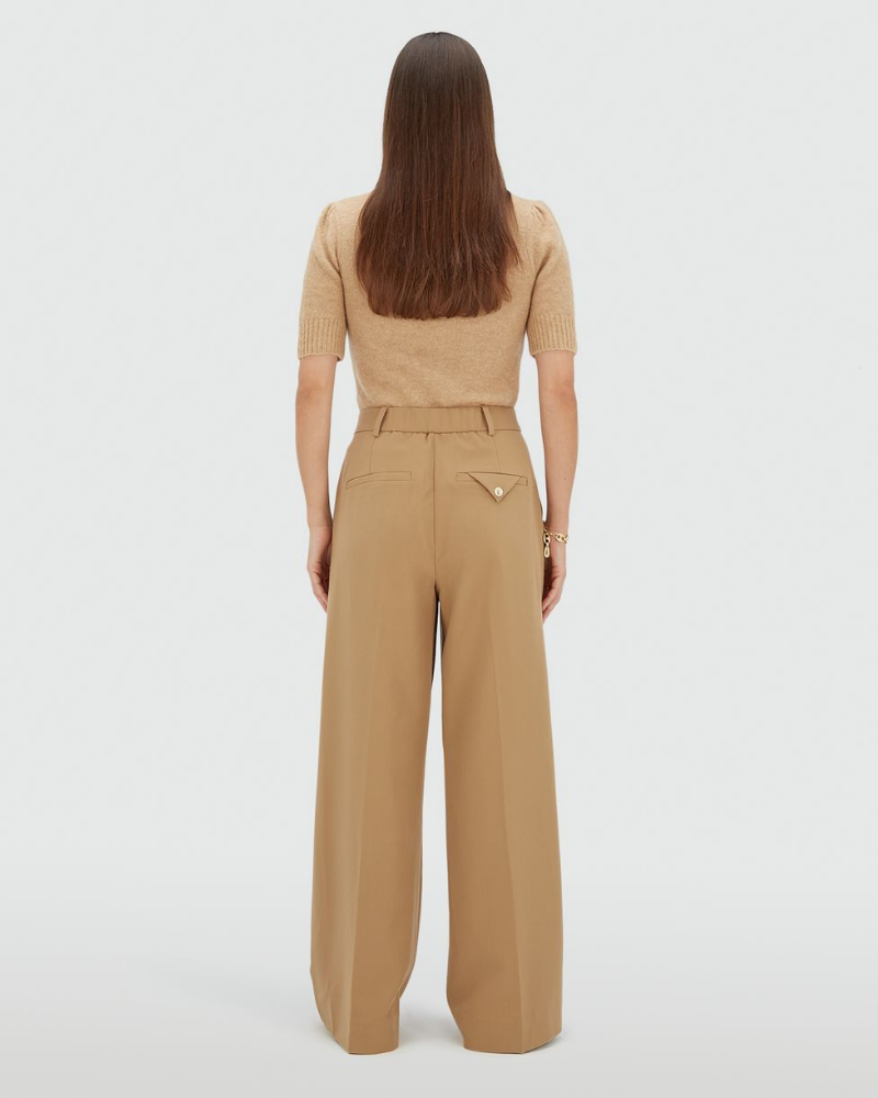 KYRIE mid-rise wide leg trousers Camel KYRIE mid-rise wide leg trousers Camel