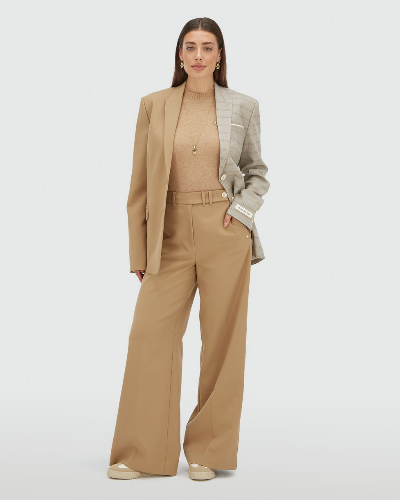 KYRIE mid-rise wide leg trousers Camel KYRIE mid-rise wide leg trousers Camel