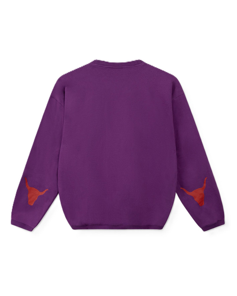 kids knitted bull sleeve sweater Paars kids knitted bull sleeve sweater Paars