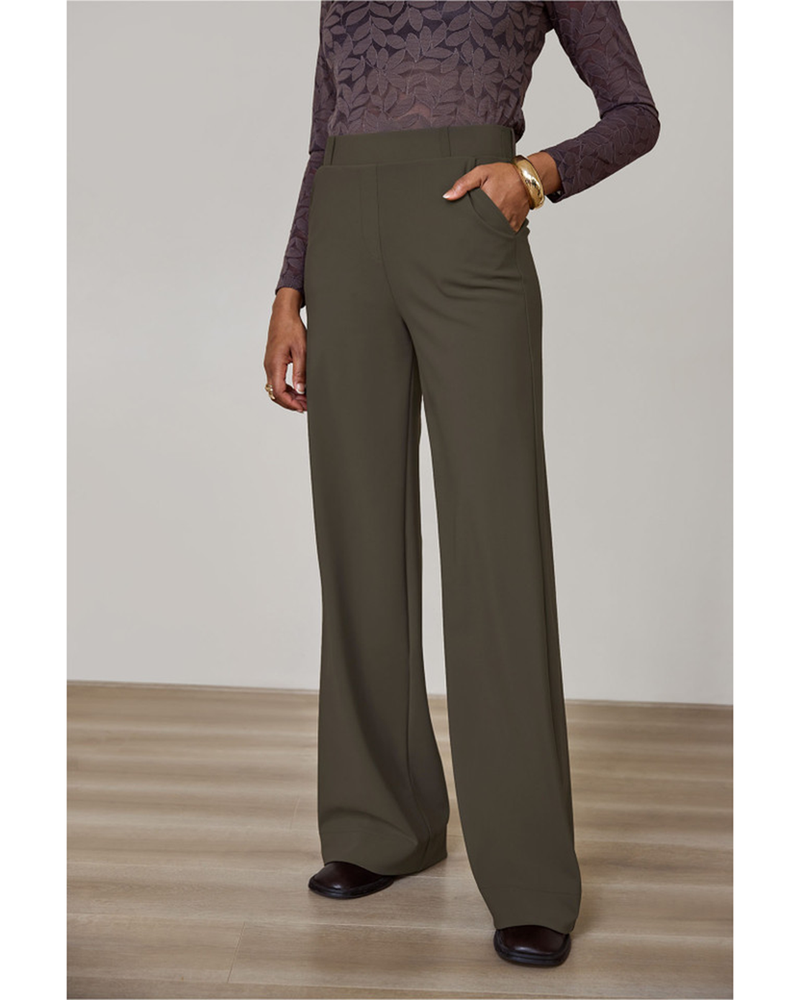 Lexie bonded trousers Army Groen Lexie bonded trousers Army Groen