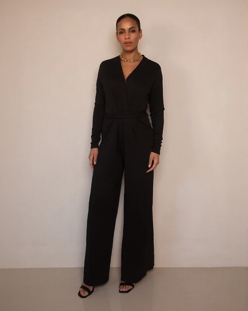 Jumpsuit Vasili Longsleeve Zwart 1 Jumpsuit Vasili Longsleeve Zwart 1