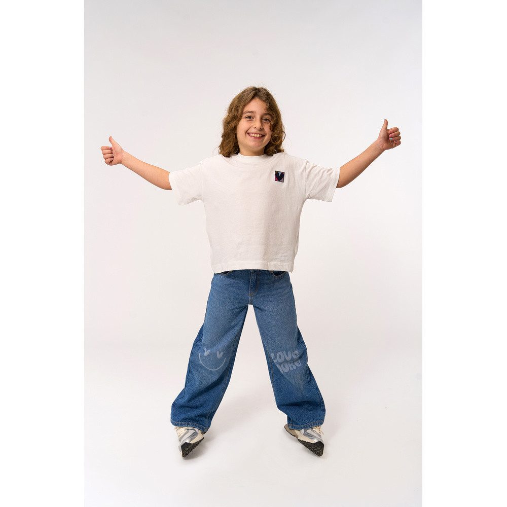 Purity Wide Jeans Smiley Blauw Purity Wide Jeans Smiley Blauw