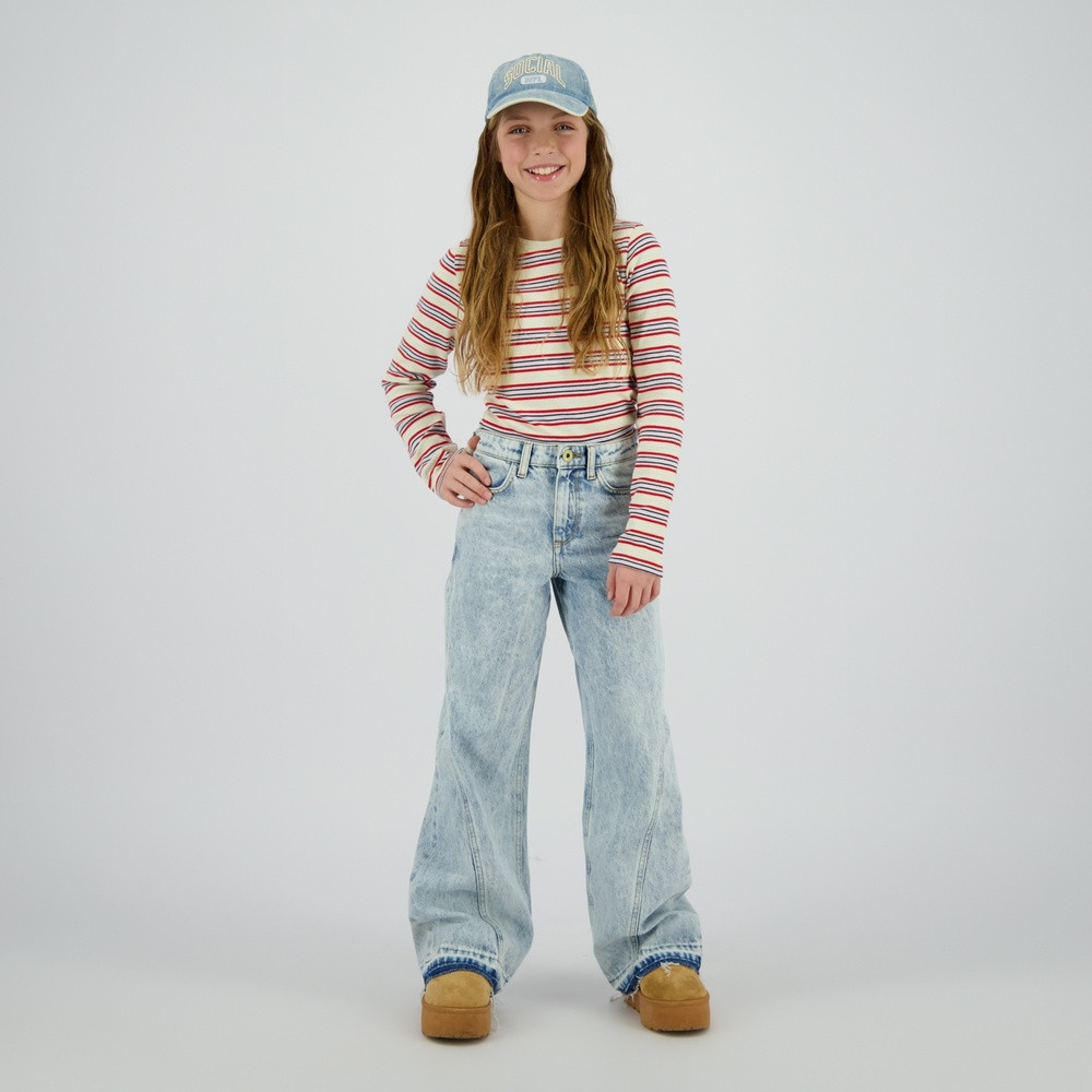 Cassie Seam Jeans Extra Wide Leg Licht Blauw Cassie Seam Jeans Extra Wide Leg Licht Blauw