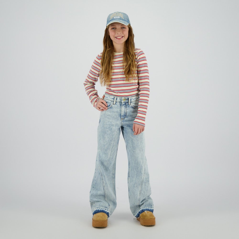 Cassie Seam Jeans Extra Wide Leg Licht Blauw Cassie Seam Jeans Extra Wide Leg Licht Blauw