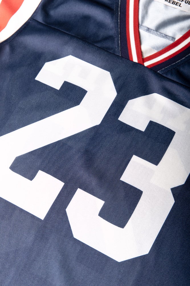 Kayla Football Tee Blauw Kayla Football Tee Blauw