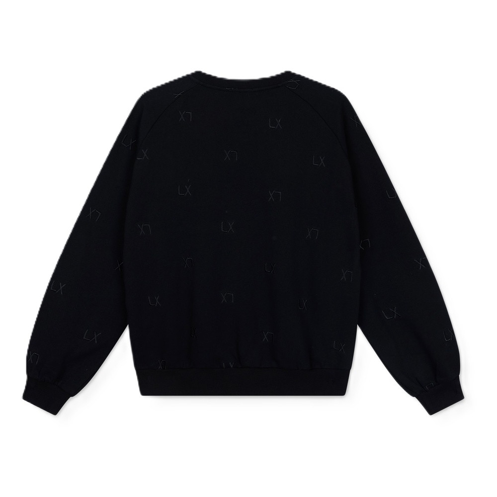 Ladies Knitted Logo LX Sweater Zwart 1 Ladies Knitted Logo LX Sweater Zwart 1